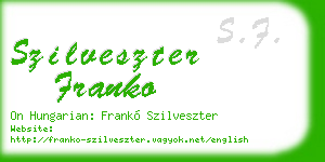 szilveszter franko business card