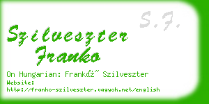 szilveszter franko business card